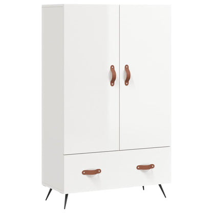 Highboard Hochglanz-Weiß 69,5x31x115 cm Holzwerkstoff - Pazzar.ch