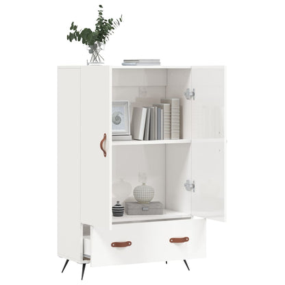 Highboard Hochglanz-Weiß 69,5x31x115 cm Holzwerkstoff - Pazzar.ch