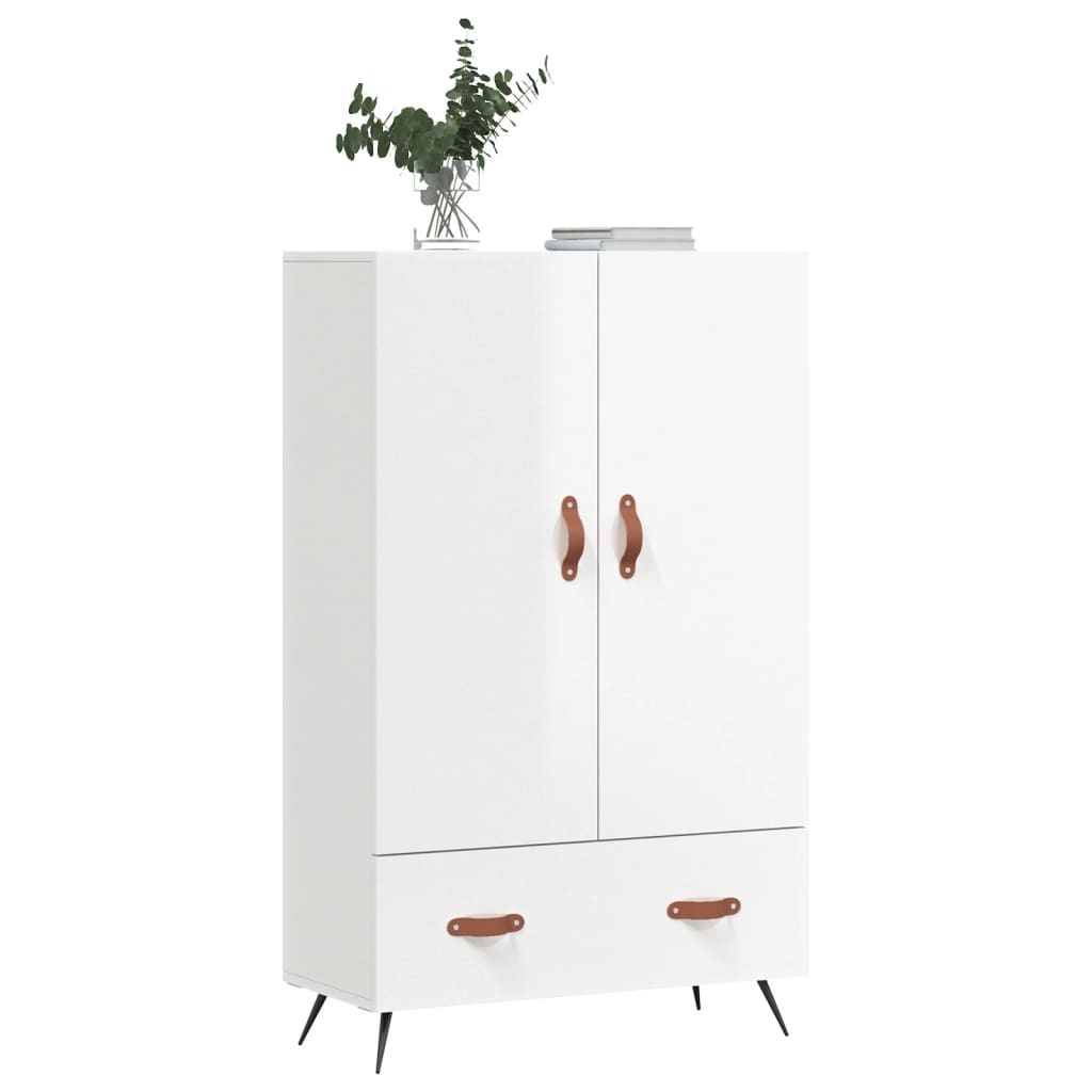 Highboard Hochglanz-Weiß 69,5x31x115 cm Holzwerkstoff - Pazzar.ch