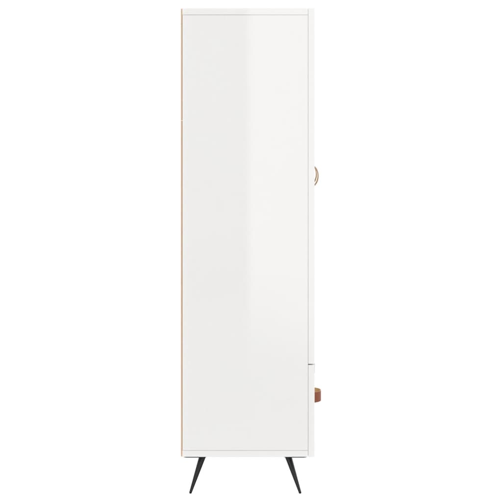 Highboard Hochglanz-Weiß 69,5x31x115 cm Holzwerkstoff - Pazzar.ch