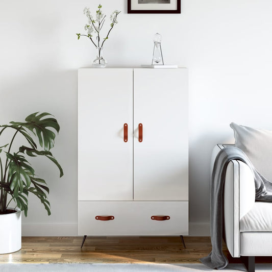 Highboard Hochglanz-Weiß 69,5x31x115 cm Holzwerkstoff - Pazzar.ch