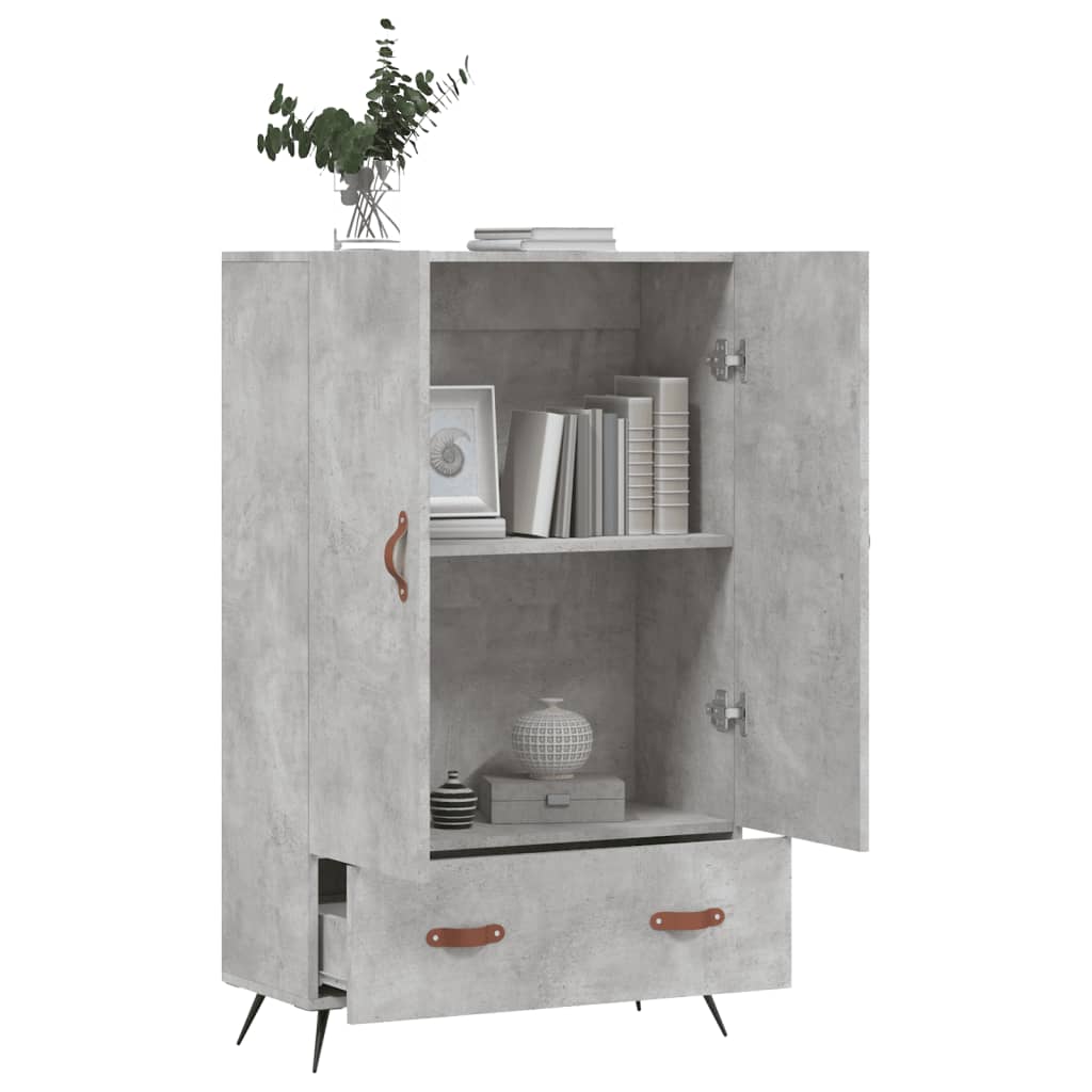 Highboard Betongrau 69,5x31x115 cm Holzwerkstoff - Pazzar.ch