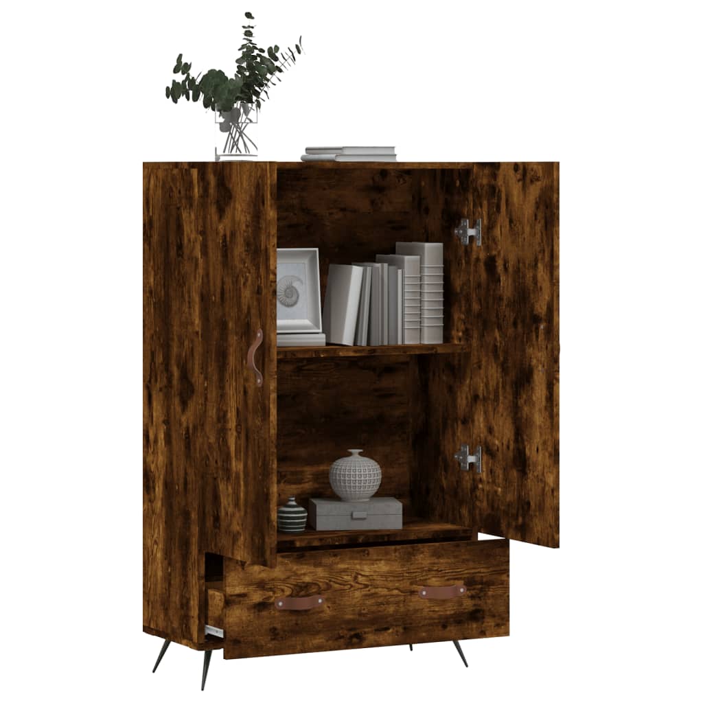 Highboard Räuchereiche 69,5x31x115 cm Holzwerkstoff - Pazzar.ch