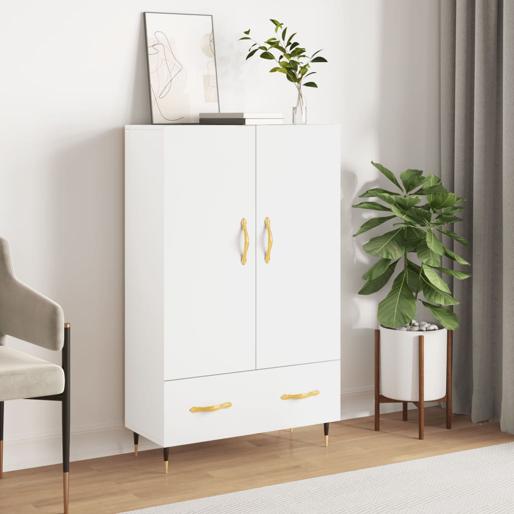 Highboard Weiß 69,5x31x115 cm Holzwerkstoff - Pazzar.ch