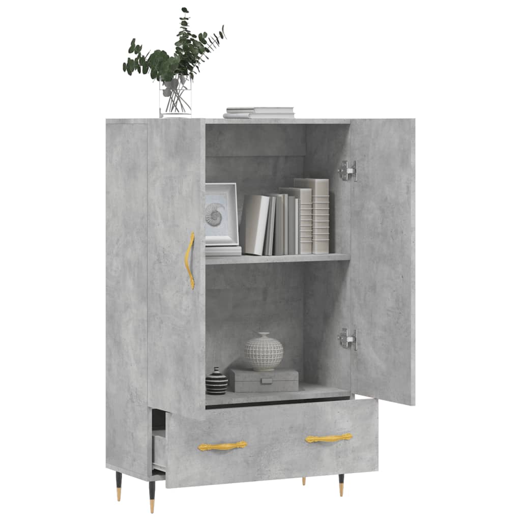 Highboard Betongrau 69,5x31x115 cm Holzwerkstoff - Pazzar.ch