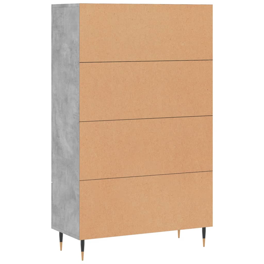 Highboard Betongrau 69,5x31x115 cm Holzwerkstoff - Pazzar.ch