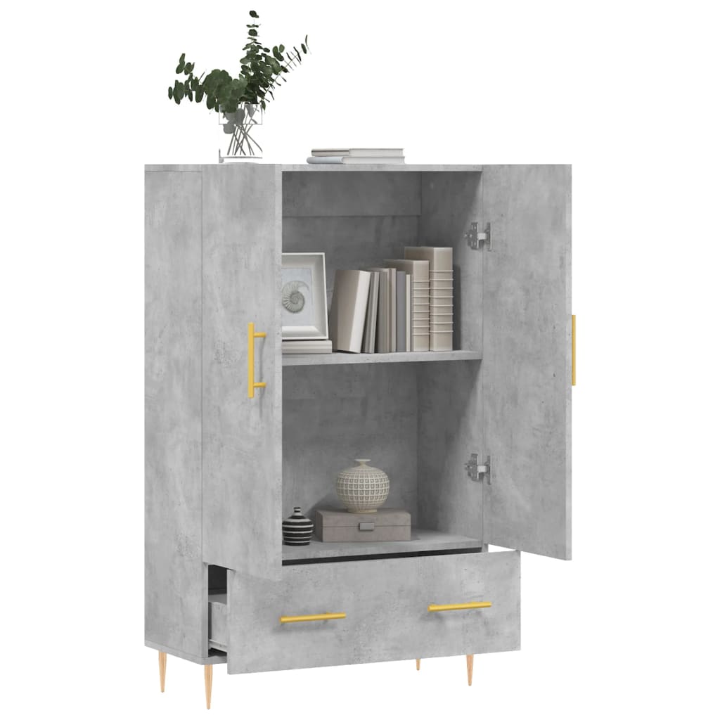 Highboard Betongrau 69,5x31x115 cm Holzwerkstoff - Pazzar.ch