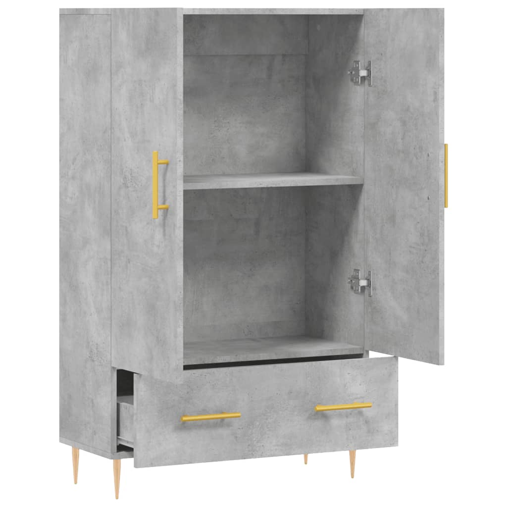 Highboard Betongrau 69,5x31x115 cm Holzwerkstoff - Pazzar.ch