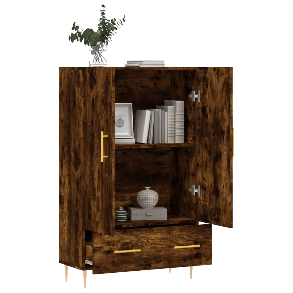 Highboard Räuchereiche 69,5x31x115 cm Holzwerkstoff - Pazzar.ch