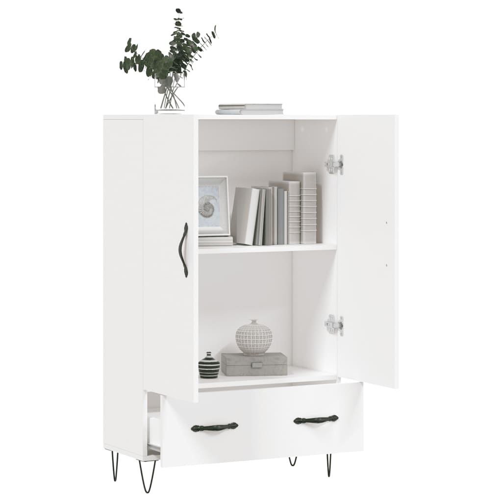 Highboard Weiß 69,5x31x115 cm Holzwerkstoff - Pazzar.ch