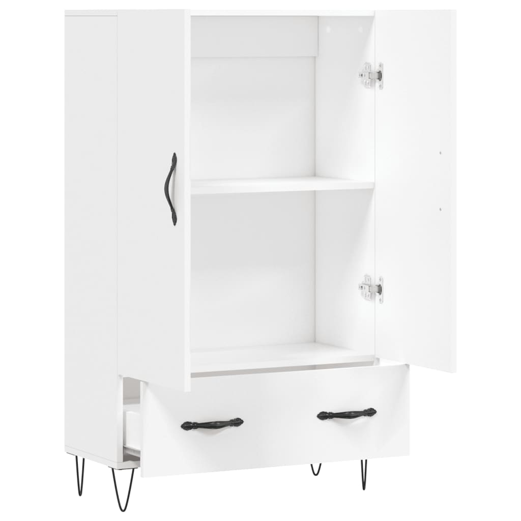 Highboard Weiß 69,5x31x115 cm Holzwerkstoff - Pazzar.ch