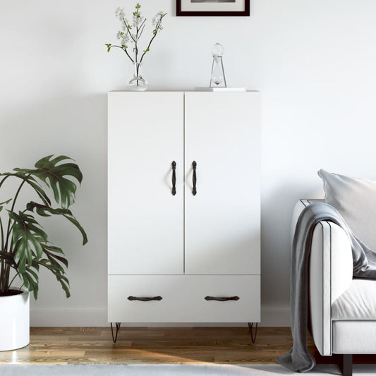 Highboard Weiß 69,5x31x115 cm Holzwerkstoff - Pazzar.ch