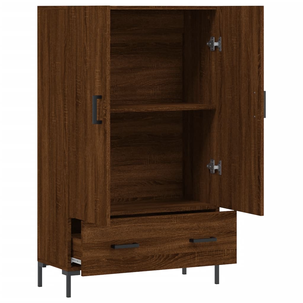 Highboard Braun Eichen-Optik 69,5x31x115 cm Holzwerkstoff - Pazzar.ch