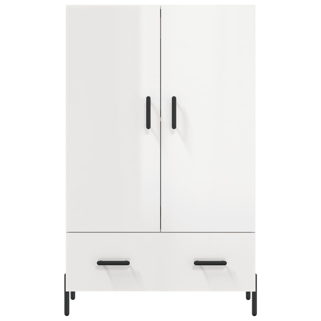 Highboard Hochglanz-Weiß 69,5x31x115 cm Holzwerkstoff