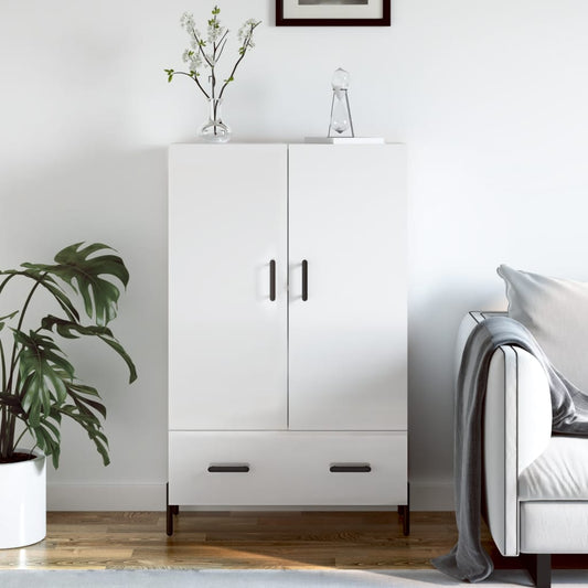 Highboard Hochglanz-Weiß 69,5x31x115 cm Holzwerkstoff - Pazzar.ch