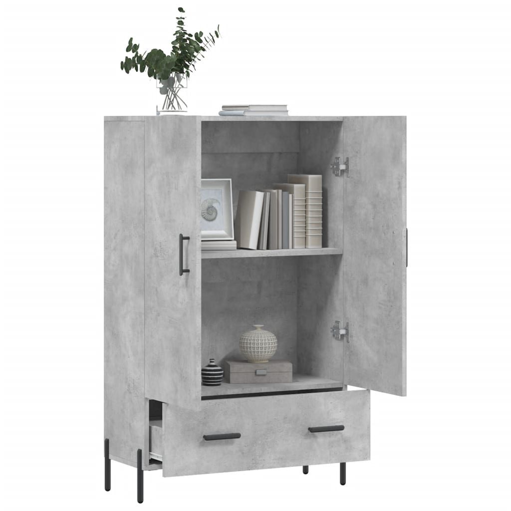 Highboard Betongrau 69,5x31x115 cm Holzwerkstoff - Pazzar.ch