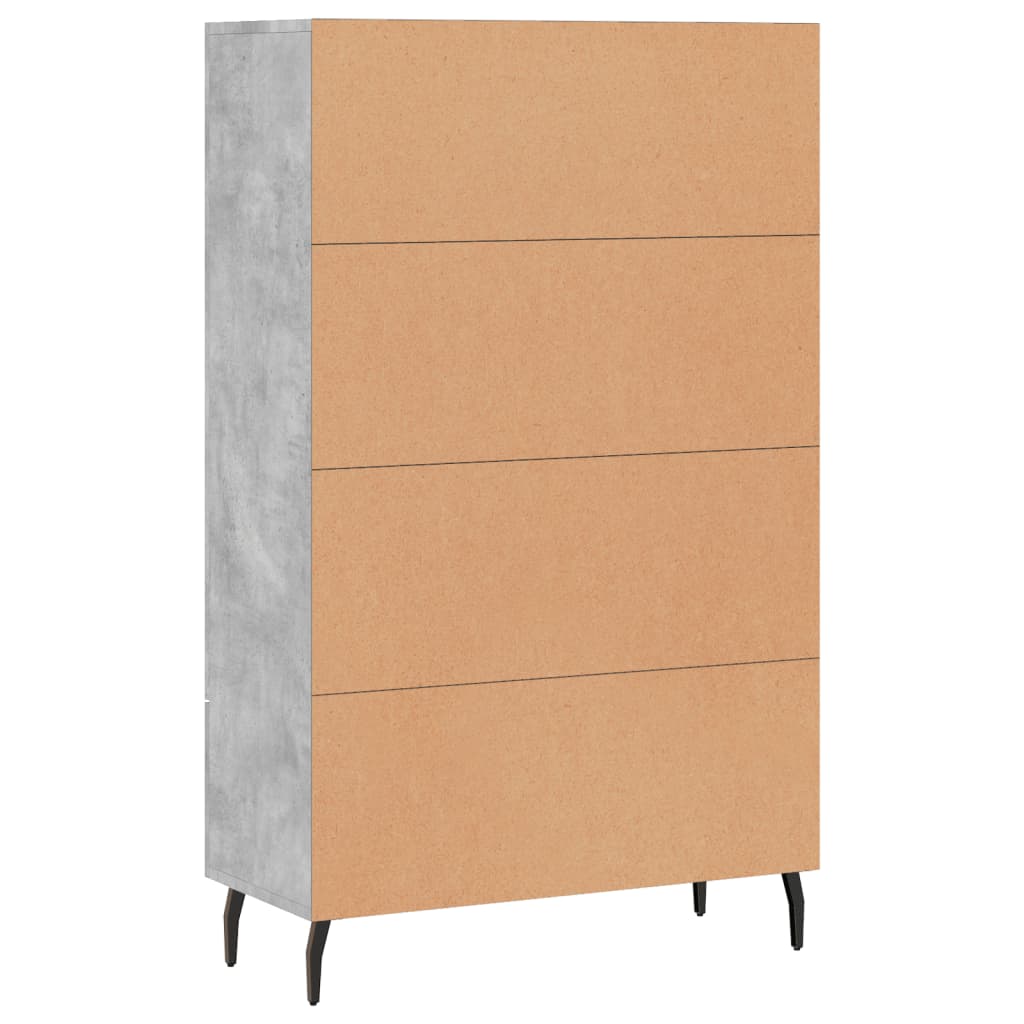 Highboard Betongrau 69,5x31x115 cm Holzwerkstoff - Pazzar.ch
