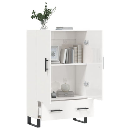 Highboard Hochglanz-Weiß 69,5x31x115 cm Holzwerkstoff - Pazzar.ch