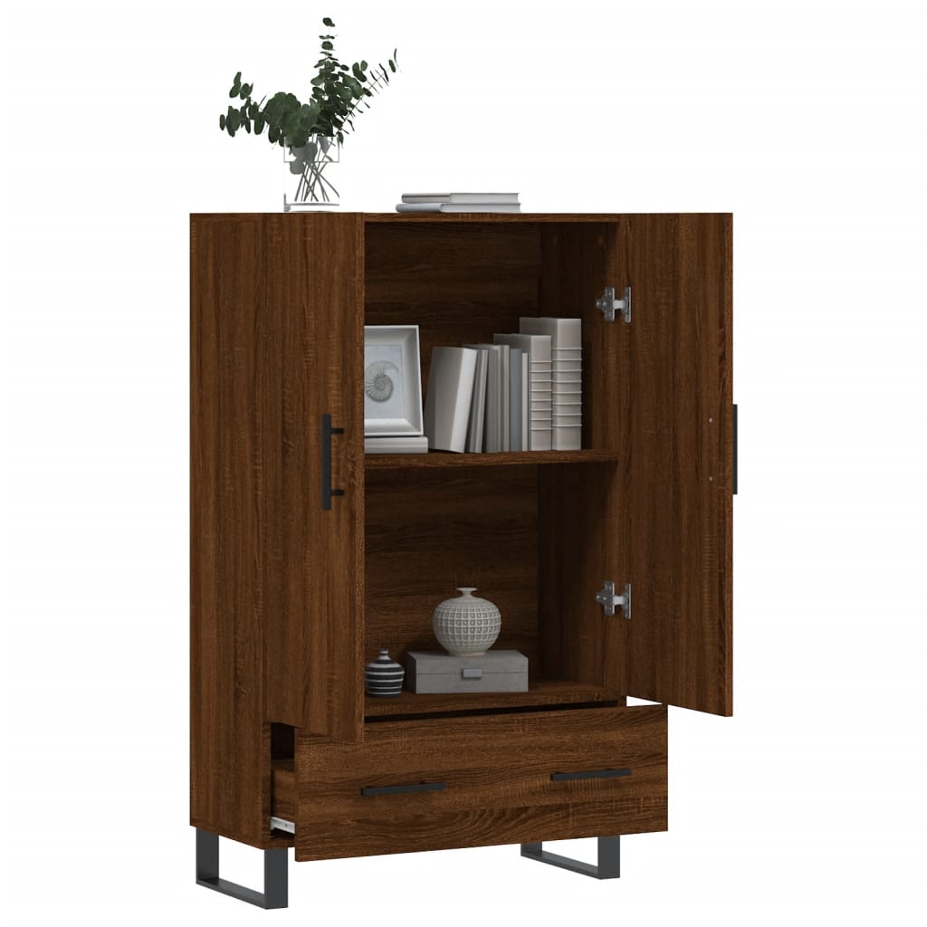 Highboard Braun Eichen-Optik 69,5x31x115 cm Holzwerkstoff - Pazzar.ch