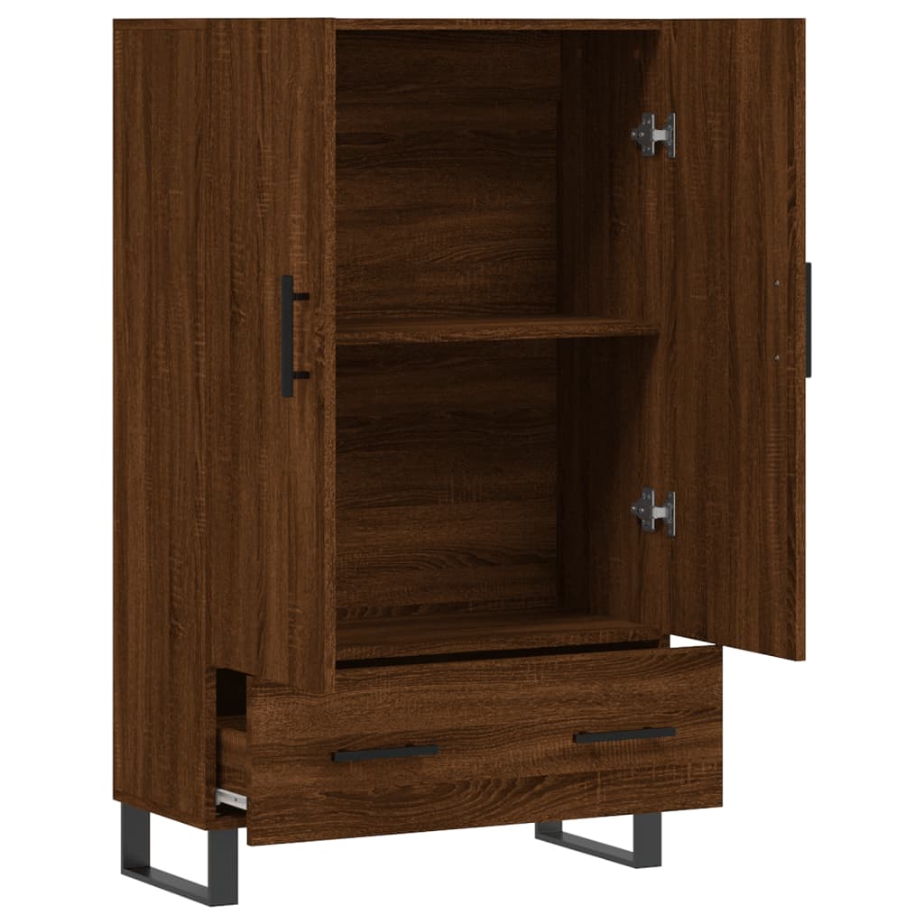 Highboard Braun Eichen-Optik 69,5x31x115 cm Holzwerkstoff - Pazzar.ch
