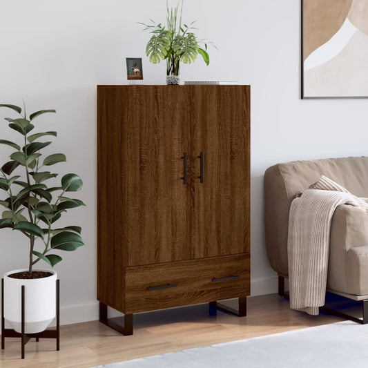 Highboard Braun Eichen-Optik 69,5x31x115 cm Holzwerkstoff - Pazzar.ch