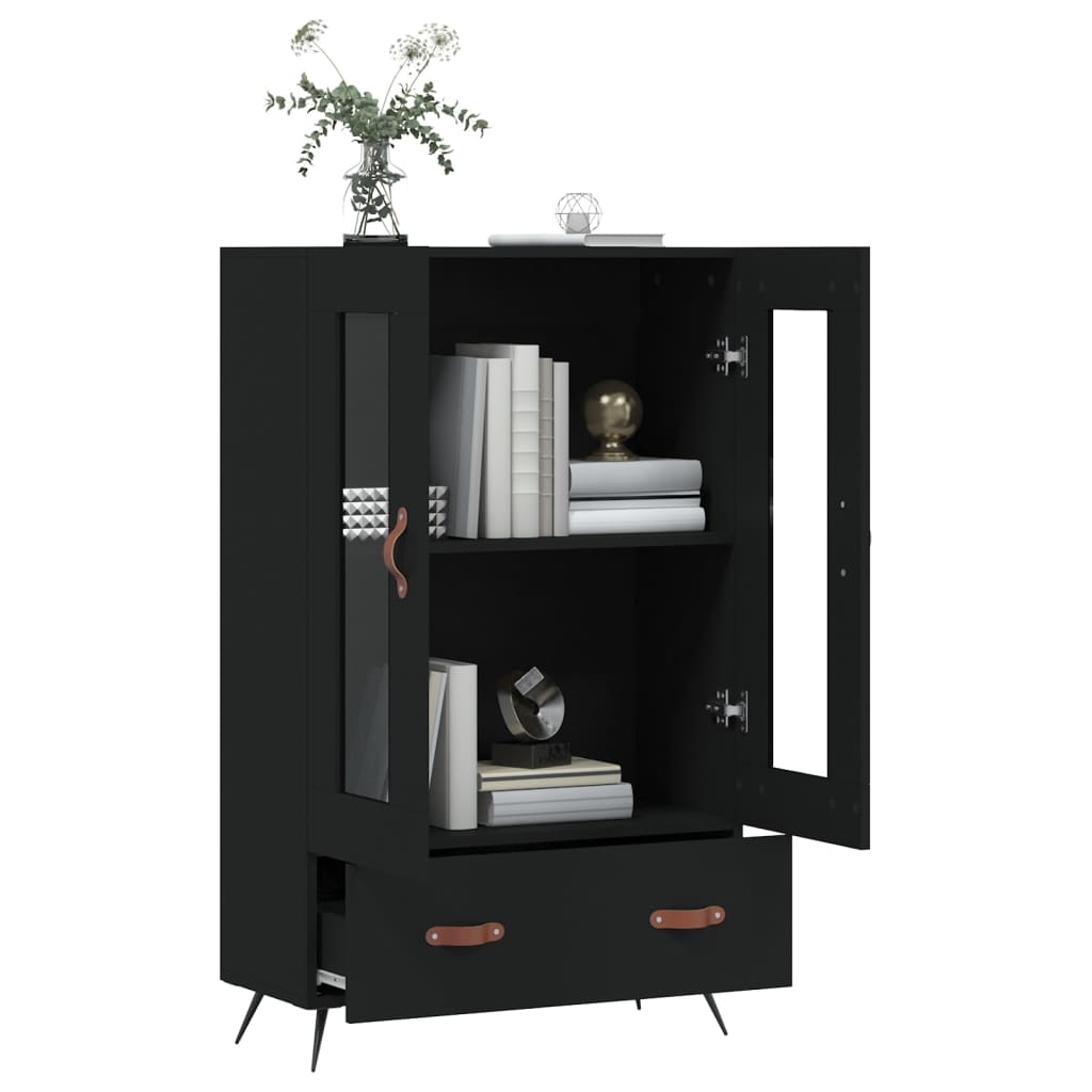 Highboard Schwarz 69,5x31x115 cm Holzwerkstoff - Pazzar.ch