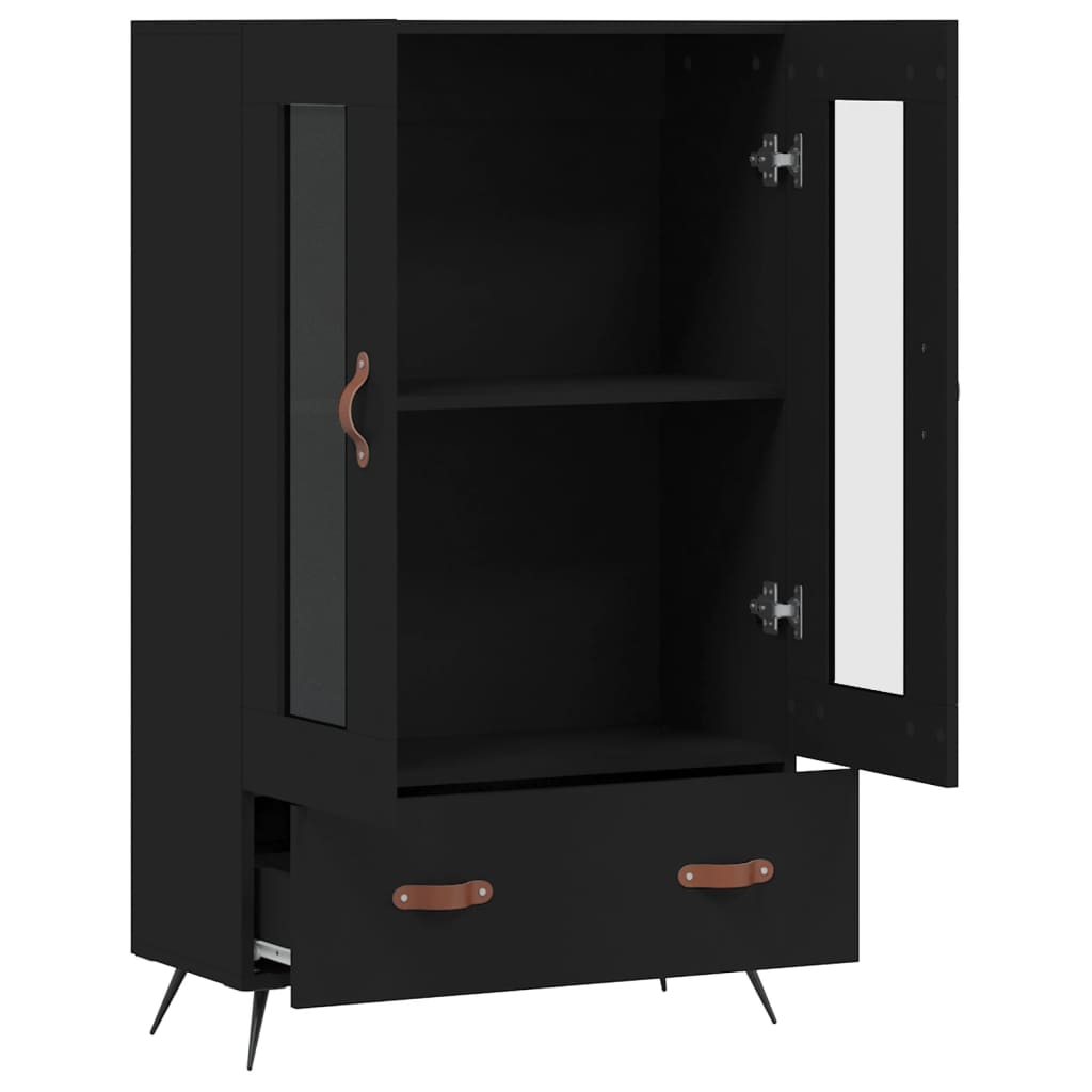 Highboard Schwarz 69,5x31x115 cm Holzwerkstoff - Pazzar.ch