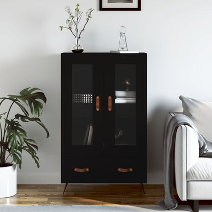 Highboard Schwarz 69,5x31x115 cm Holzwerkstoff - Pazzar.ch