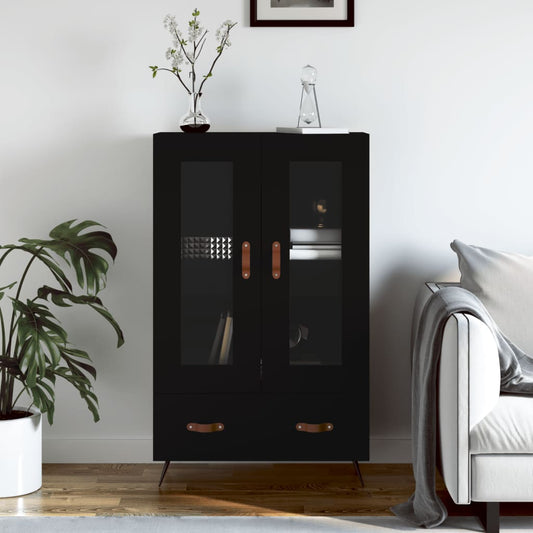 Highboard Schwarz 69,5x31x115 cm Holzwerkstoff - Pazzar.ch
