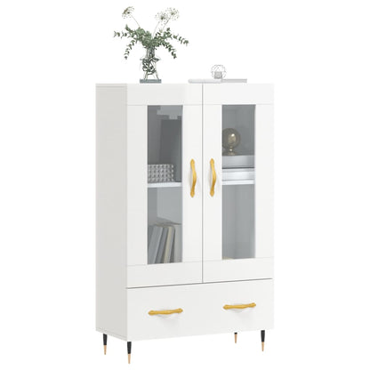 Highboard Hochglanz-Weiß 69,5x31x115 cm Holzwerkstoff - Pazzar.ch
