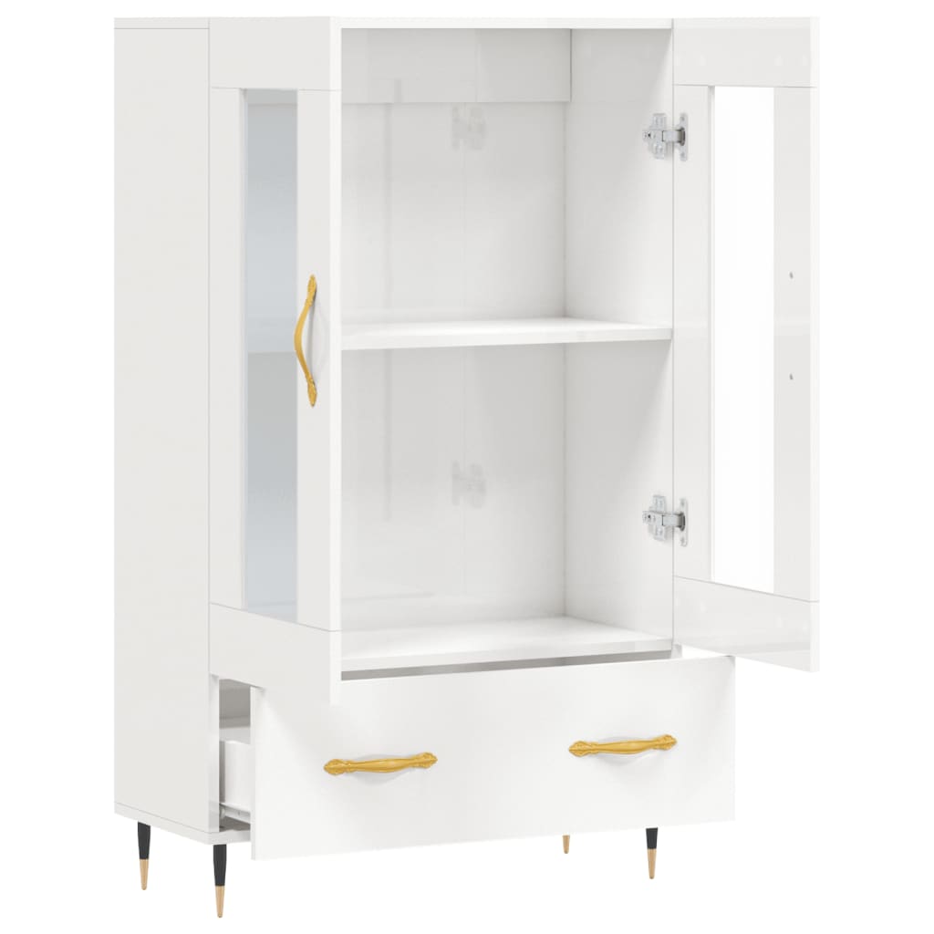 Highboard Hochglanz-Weiß 69,5x31x115 cm Holzwerkstoff - Pazzar.ch
