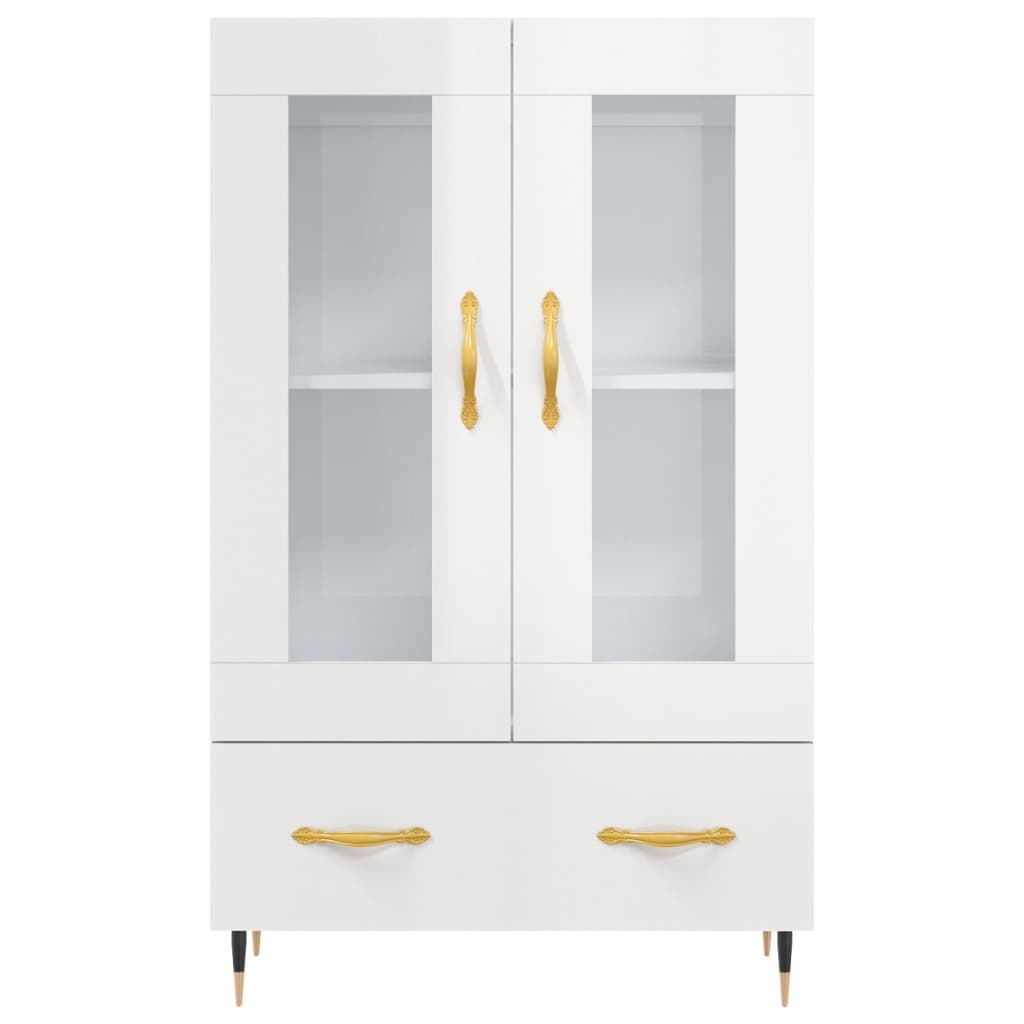 Highboard Hochglanz-Weiß 69,5x31x115 cm Holzwerkstoff - Pazzar.ch