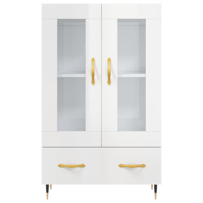 Highboard Hochglanz-Weiß 69,5x31x115 cm Holzwerkstoff - Pazzar.ch