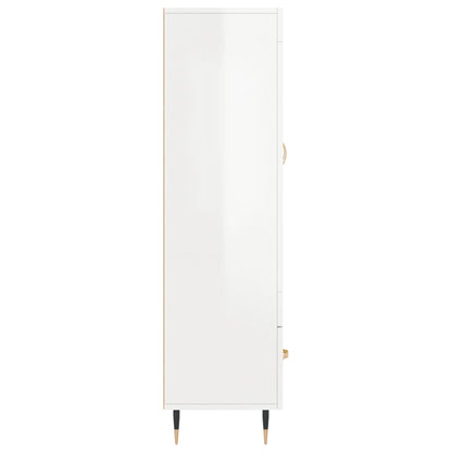 Highboard Hochglanz-Weiß 69,5x31x115 cm Holzwerkstoff - Pazzar.ch