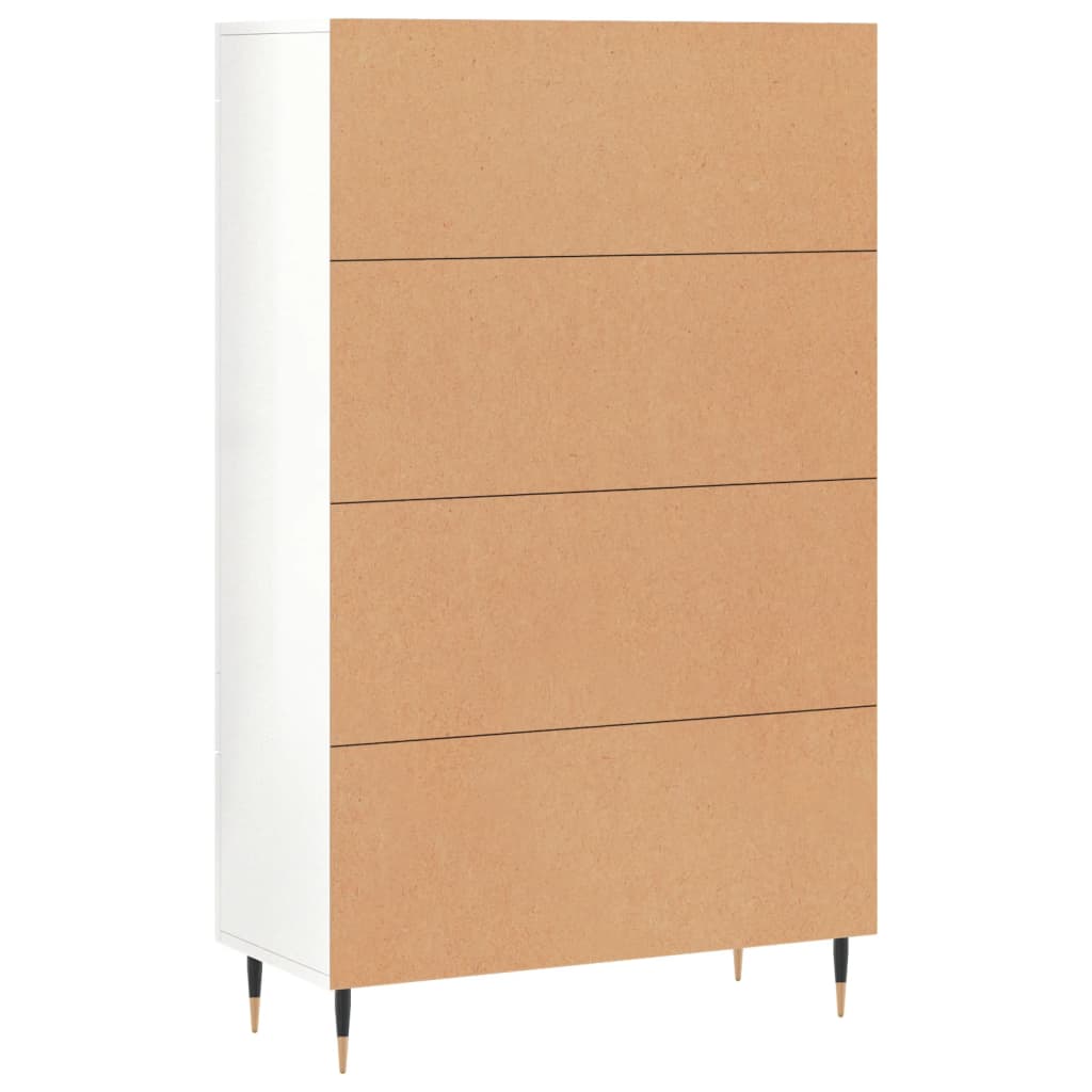 Highboard Hochglanz-Weiß 69,5x31x115 cm Holzwerkstoff - Pazzar.ch