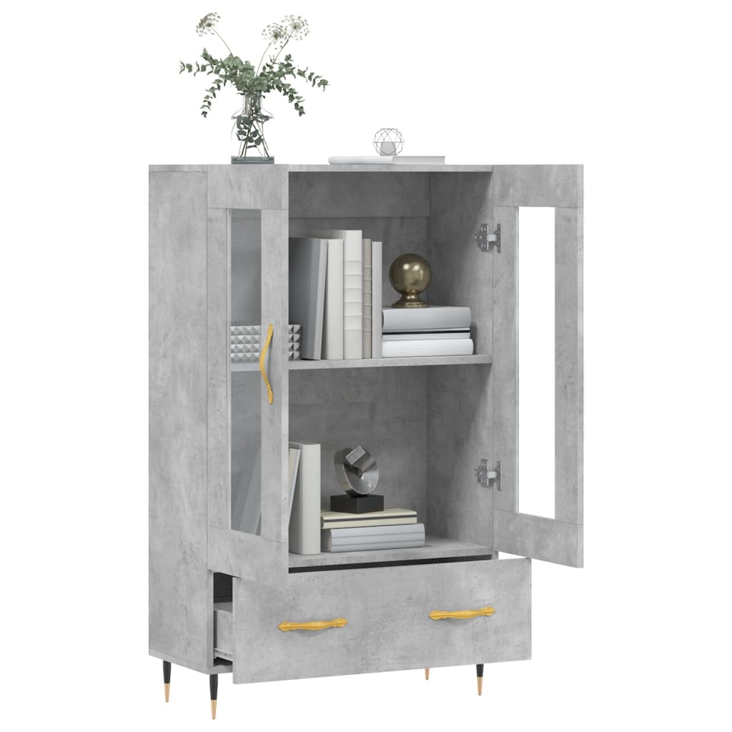 Highboard Betongrau 69,5x31x115 cm Holzwerkstoff - Pazzar.ch