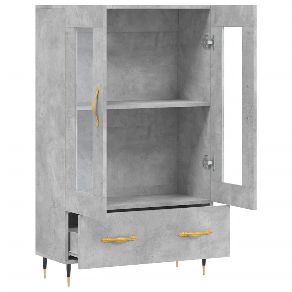 Highboard Betongrau 69,5x31x115 cm Holzwerkstoff - Pazzar.ch
