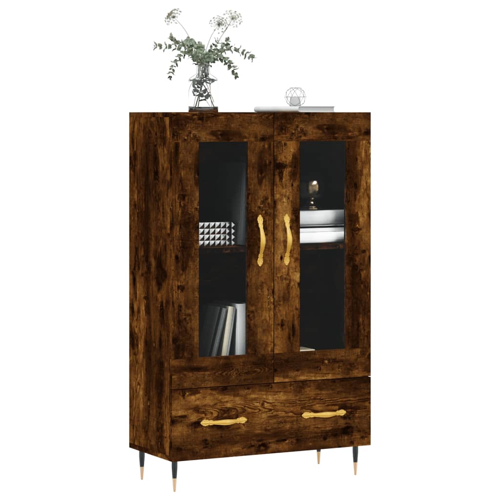 Highboard Räuchereiche 69,5x31x115 cm Holzwerkstoff - Pazzar.ch