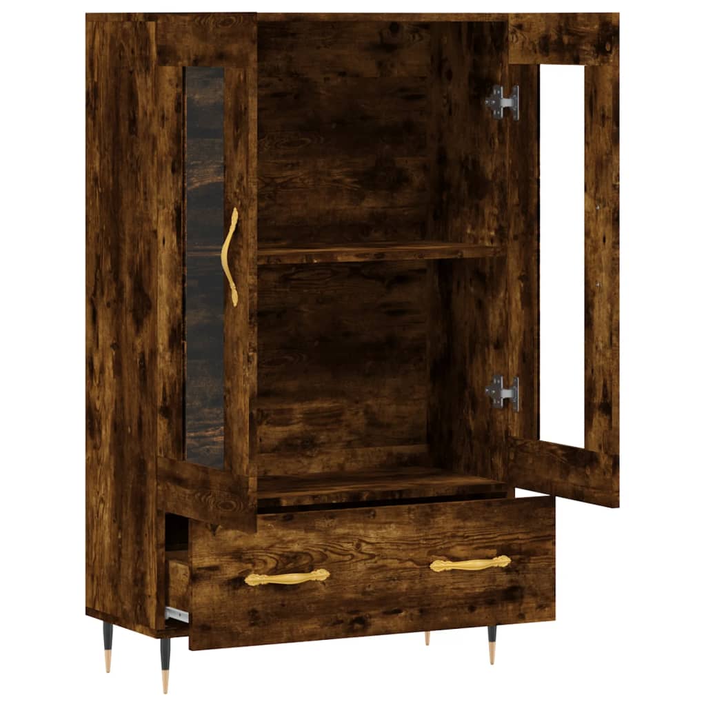 Highboard Räuchereiche 69,5x31x115 cm Holzwerkstoff - Pazzar.ch