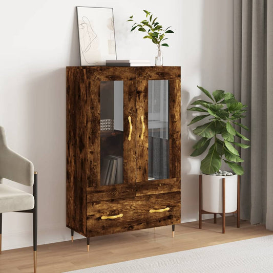 Highboard Räuchereiche 69,5x31x115 cm Holzwerkstoff - Pazzar.ch