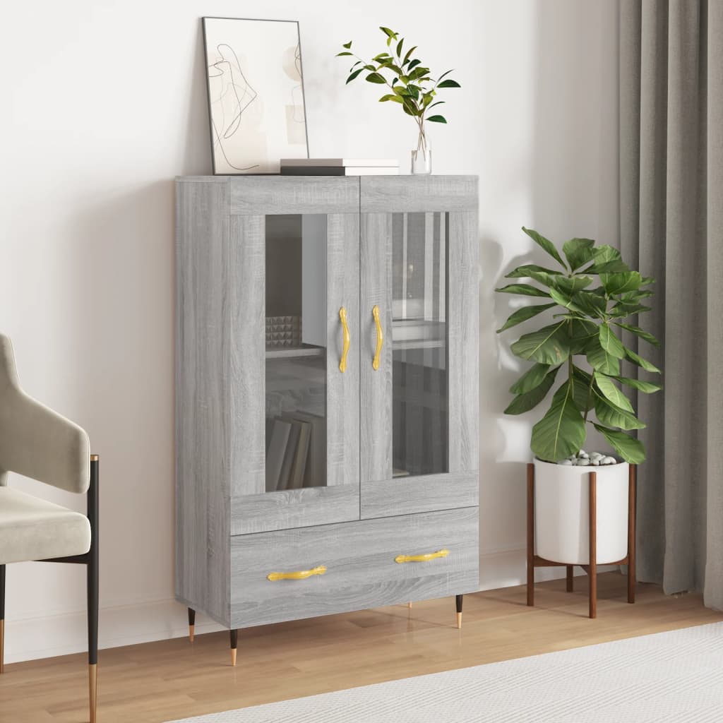 Highboard Grau Sonoma 69,5x31x115 cm Holzwerkstoff - Pazzar.ch