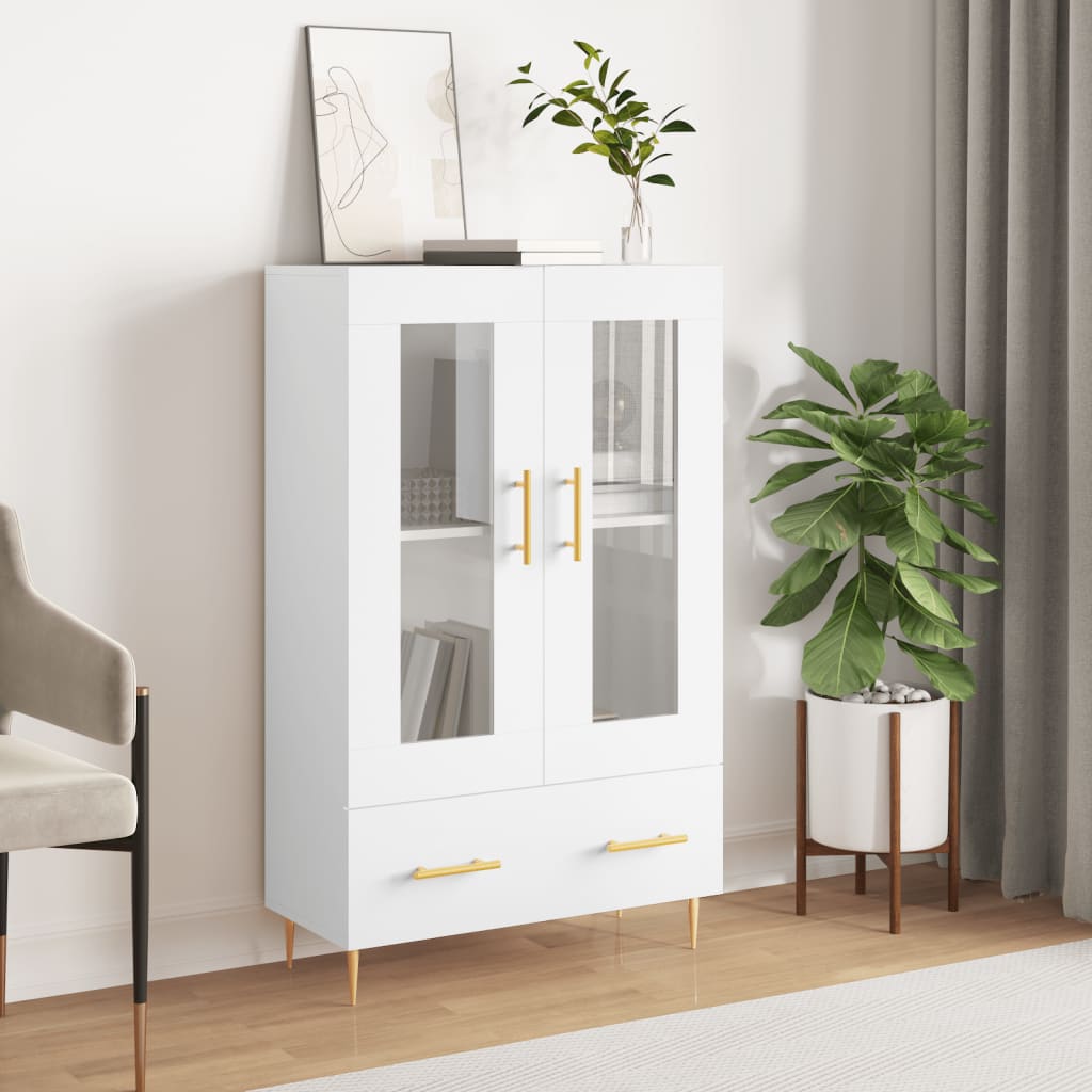 Highboard Weiß 69,5x31x115 cm Holzwerkstoff - Pazzar.ch