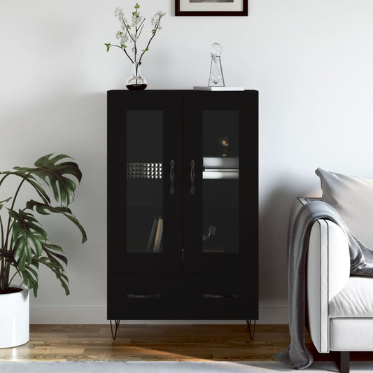 Highboard Schwarz 69,5x31x115 cm Holzwerkstoff - Pazzar.ch