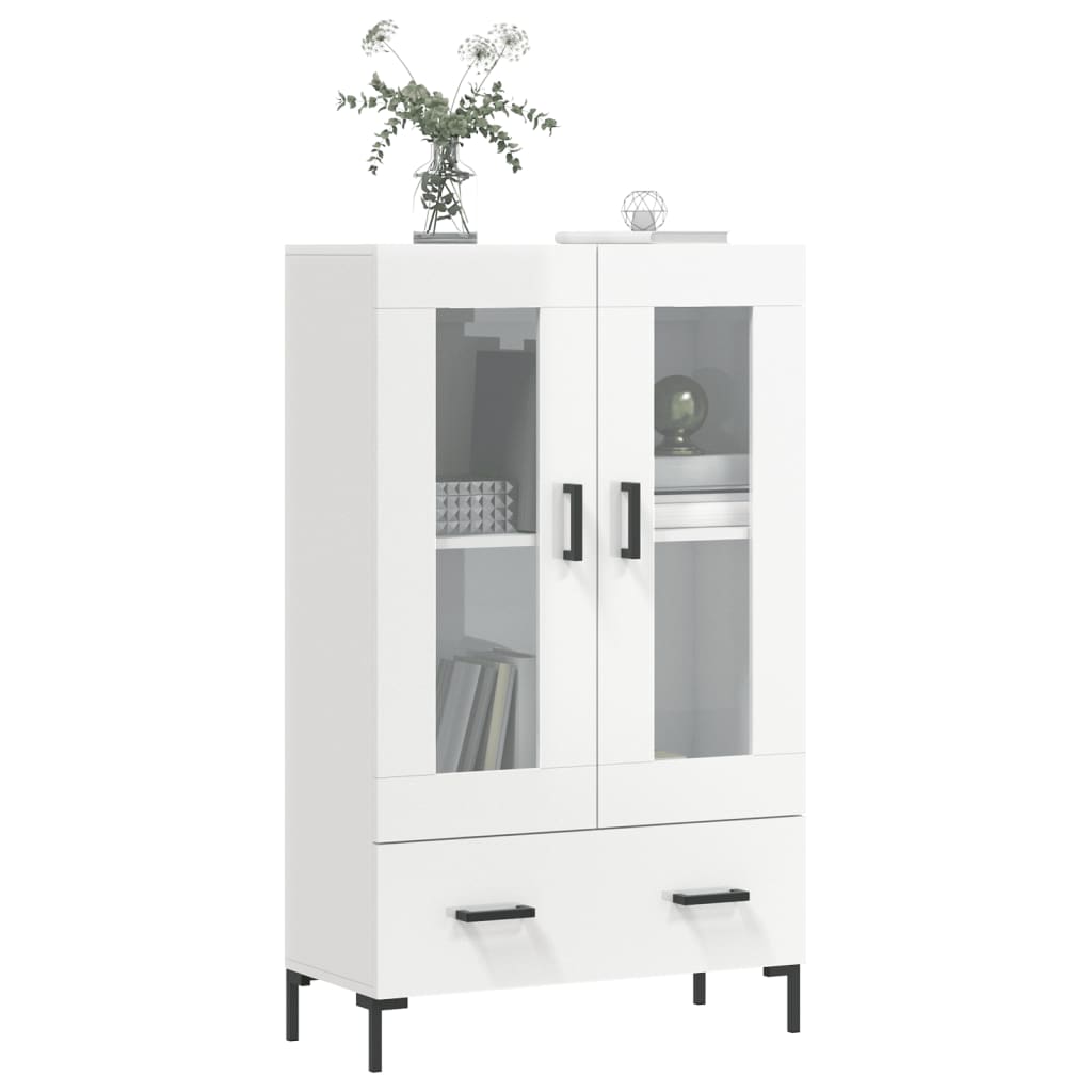 Highboard Hochglanz-Weiß 69,5x31x115 cm Holzwerkstoff - Pazzar.ch