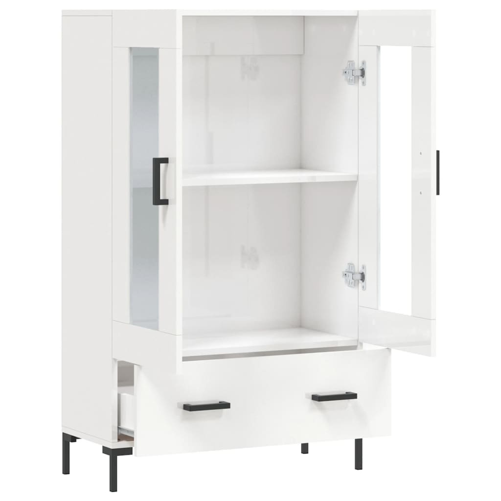 Highboard Hochglanz-Weiß 69,5x31x115 cm Holzwerkstoff - Pazzar.ch