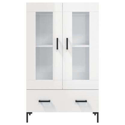 Highboard Hochglanz-Weiß 69,5x31x115 cm Holzwerkstoff - Pazzar.ch