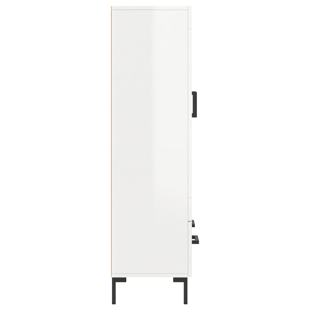 Highboard Hochglanz-Weiß 69,5x31x115 cm Holzwerkstoff - Pazzar.ch