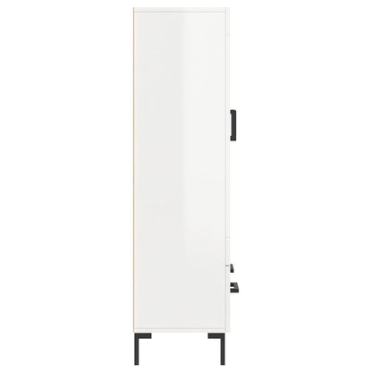 Highboard Hochglanz-Weiß 69,5x31x115 cm Holzwerkstoff - Pazzar.ch