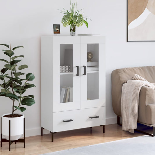 Highboard Hochglanz-Weiß 69,5x31x115 cm Holzwerkstoff - Pazzar.ch