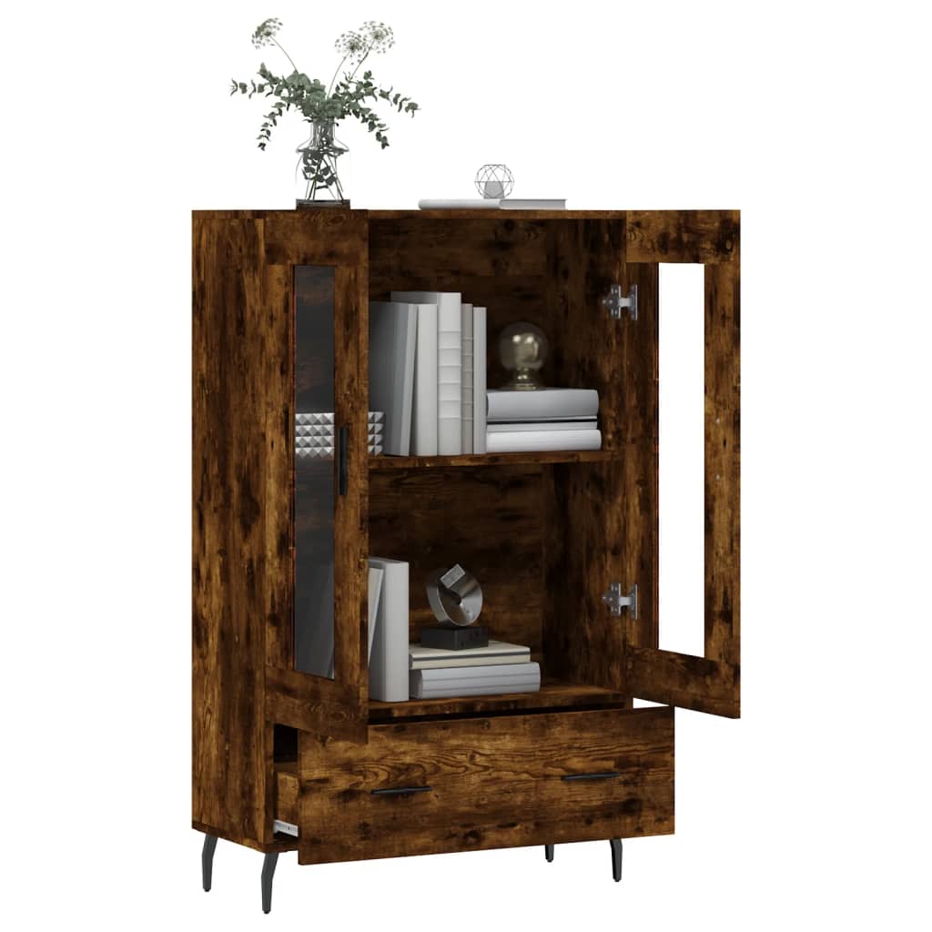 Highboard Räuchereiche 69,5x31x115 cm Holzwerkstoff - Pazzar.ch